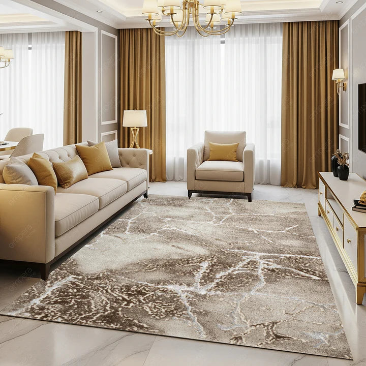 Covor Marmara textura densa, finisaj rafinat, Beige Maro